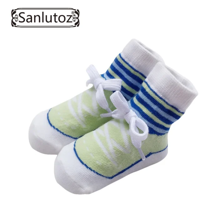 Baby Socks New Born Sport Style Sneaker Socks for Infant Boys Girls Christmas Holiday Birthday Gift 0-12 Months