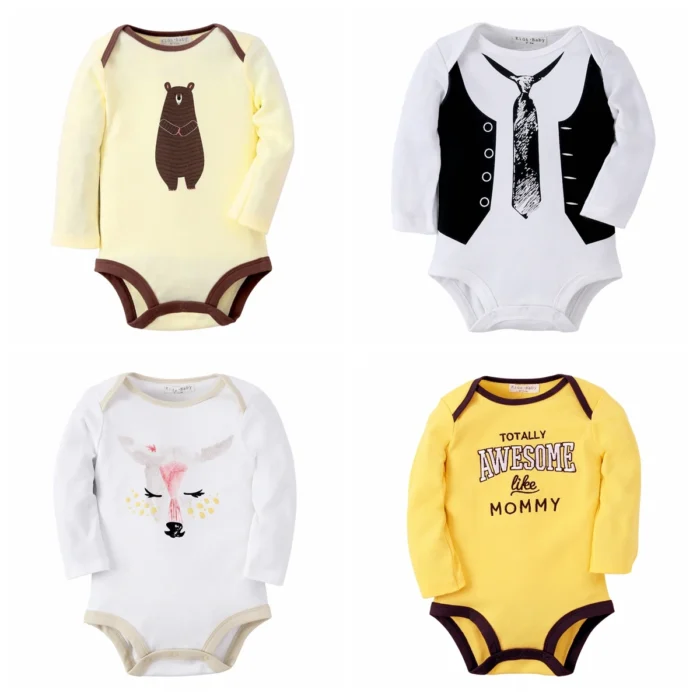 Cartoon Newborn Baby Bodysuits Cute Cotton Bodysuits for Baby Fashion Baby Clothes Casual