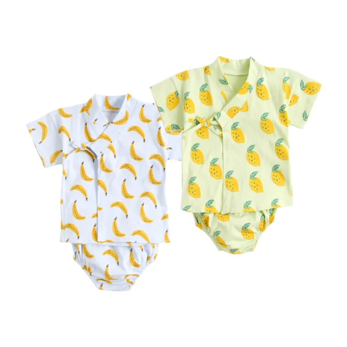 Baby Boys Girls Clothes Sets Cute Unisex Cotton Short Sleeve Tops + Bottoms Casual 2pcs