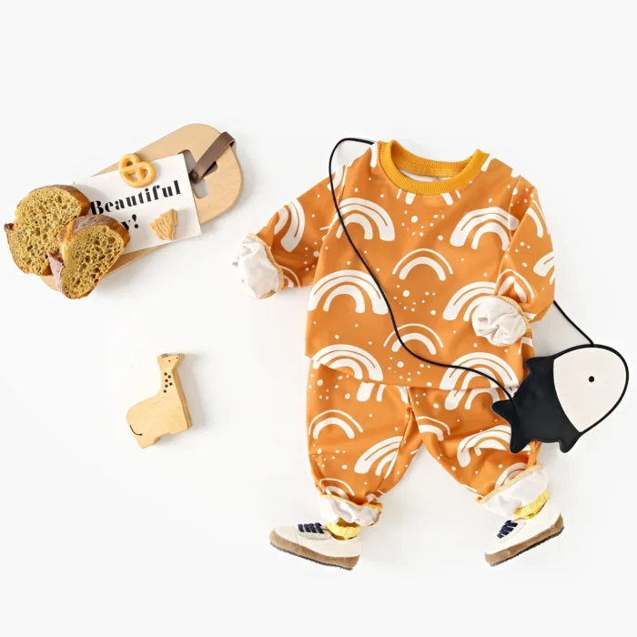 Unisex Halloween Baby Little Kids Clothing Sets Tops + Long Pants 2Pcs Cute