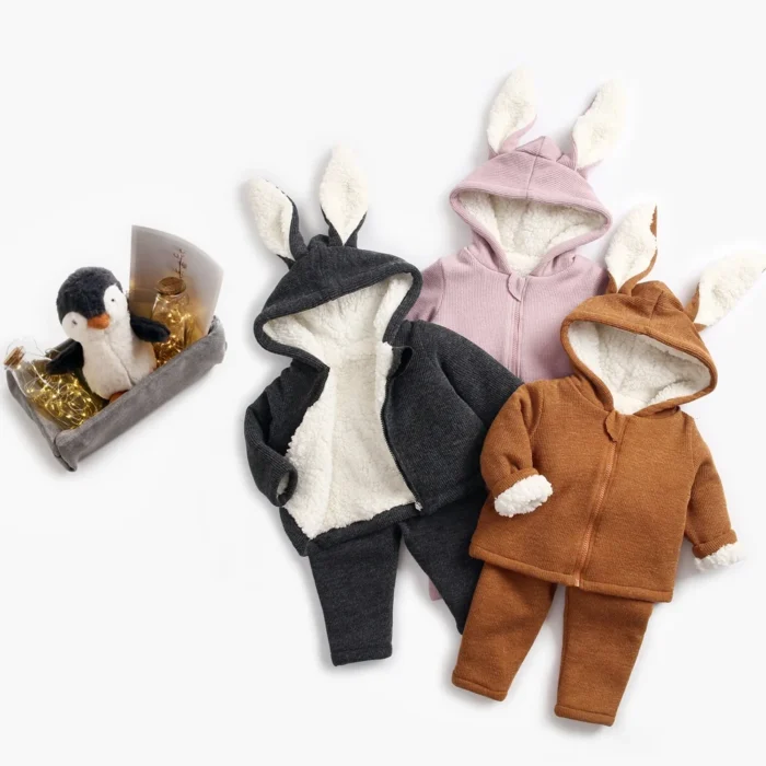 Sanlutoz Winter Warm Baby Clothing Sets Coat + Long Pants Kids Clothing Cozy Baby Outfits