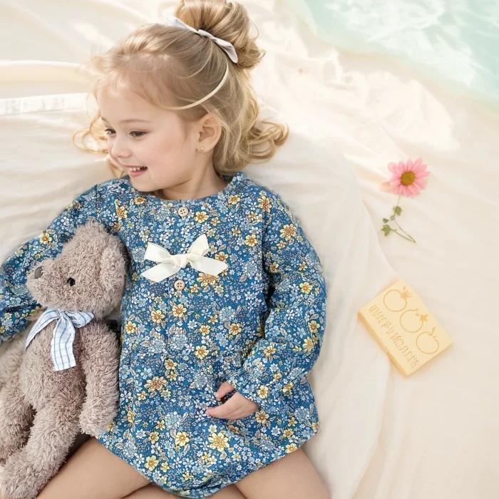 Autumn Baby Girls Bodysuits Cotton Floral Infants Clothing Princess Cute