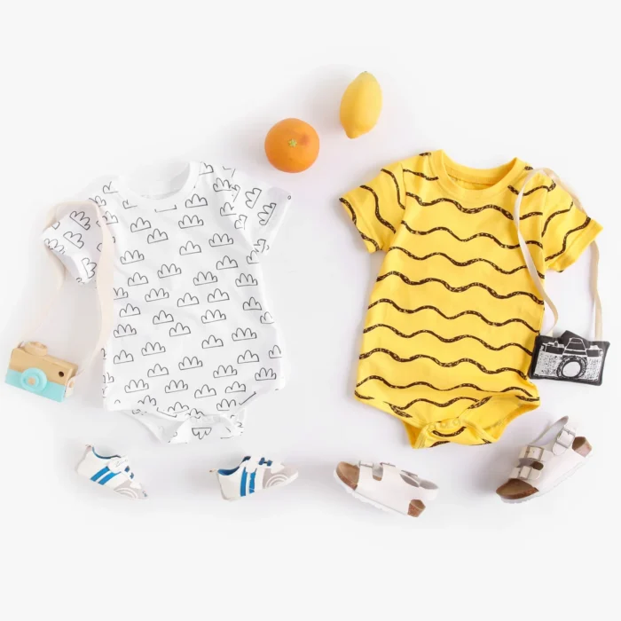 Summer Short Sleeve Baby Boys Girls Bodysuits Infants Onesies Clothing Casual