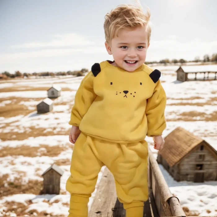 Sanlutoz Warm Cute Animal Winter Baby Clothing Sets Long Sleeve Tops + Long Pants 2pcs Casual