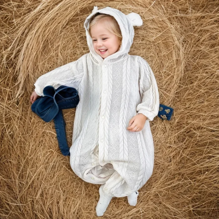 Sanlutoz Winter Baby Clothing Infants Knitting Thick Line Sweater Casual Warm Hooded