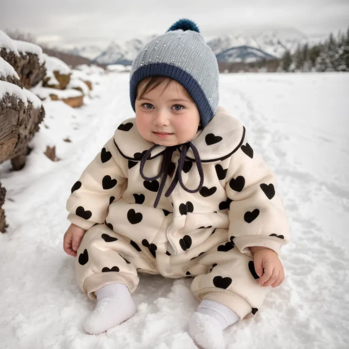 Sanlutoz Winter Baby Clothing Rompers Cute Long Sleeve Infants Girls Jumpsuits Cotton Warm