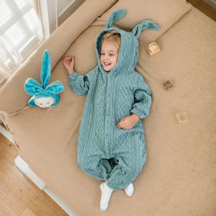 Sanlutoz Winter Infants Clothing Outfits Cute Baby Knitting Thick Line Sweater Warm Bunny Hooded