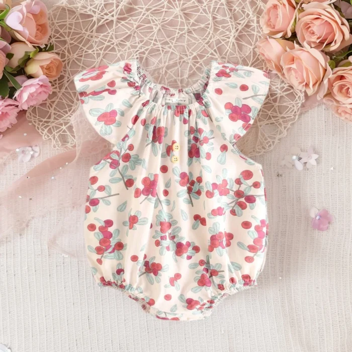 Summer Baby Girls Bodysuits Cotton Cute Infants Onesies Clothing Floral