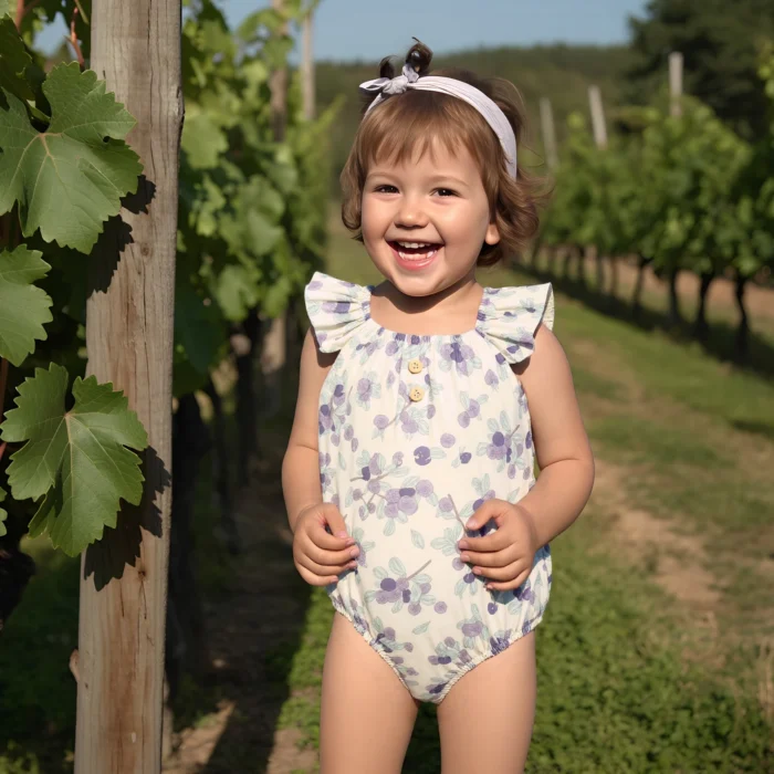 Sanlutoz Cotton Lovely Summer Baby Girls Bodysuits Printing Clothing Floral Infants Onesies