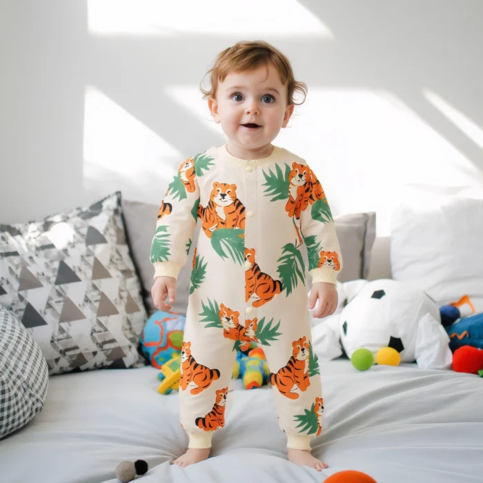 Sanlutoz Fashion Autumn Spring Long Sleeve Infants Rompers Baby Jumpsuits Animal Unisex Clothing