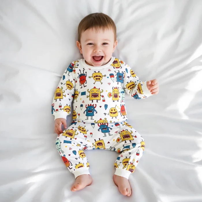 Sanlutoz Cute Baby Little Kids Clothing Sets Long Sleeve Tops + Long Pants Monsters 2Pcs Halloween