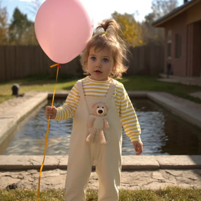 Sanlutoz Autumn Long Sleeve Lovely Baby Boys Girls Rompers Bear Infants Clothing Jumpsuits Striped Casual Cottons Unisex