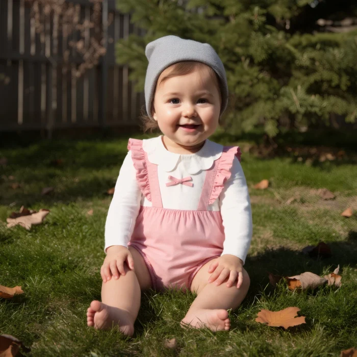 Sanlutoz Baby Girls Cotton Bodysuits Long Sleeves Princess Infants Clothes Cute Little Bow Bodysuit Fashion